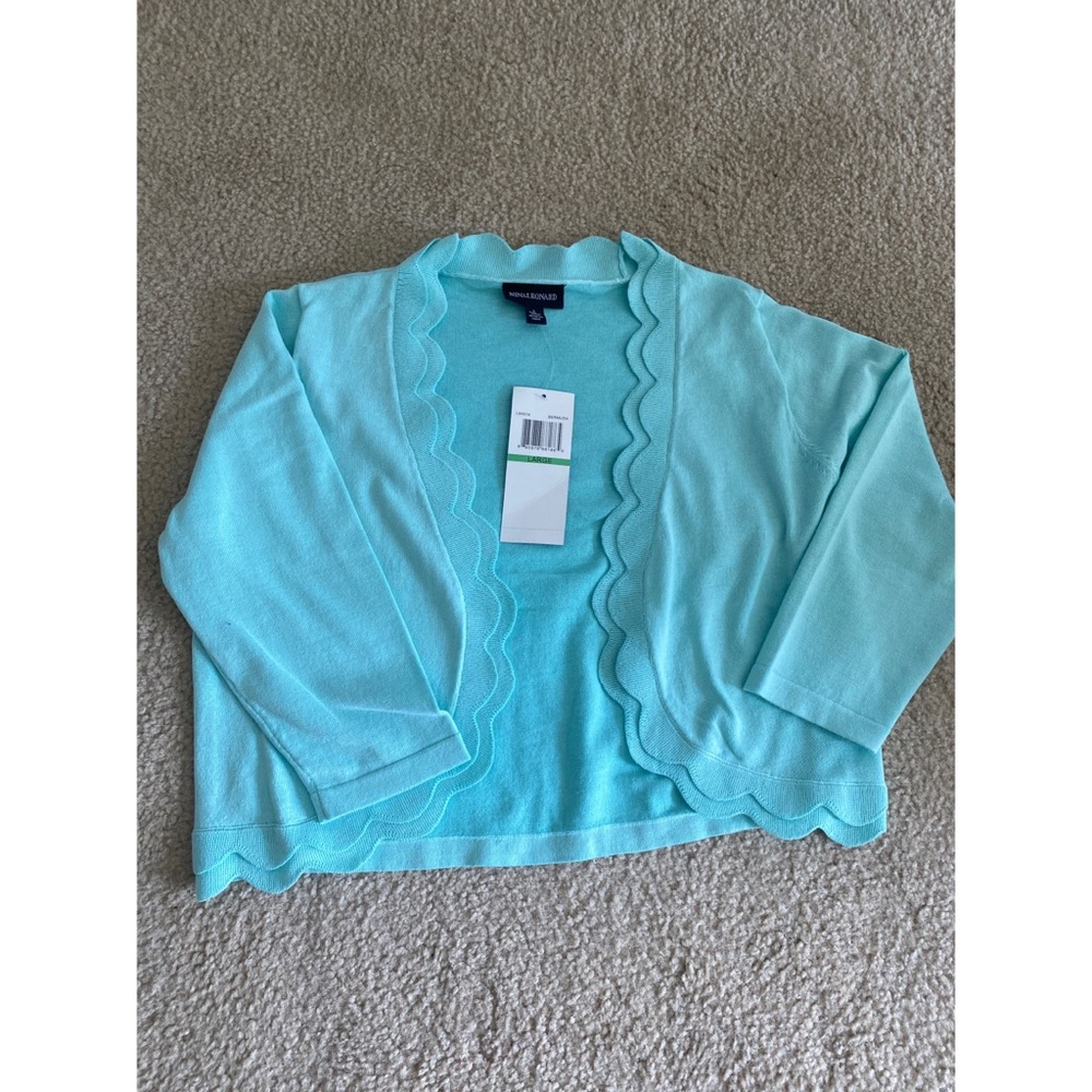 Nina Leonard Women’s Scalloped Cover Up NWT